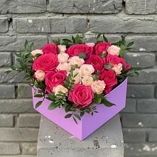 Цветочная композиция из Розы в коробке в Вознесенской Республики Ингушетия
