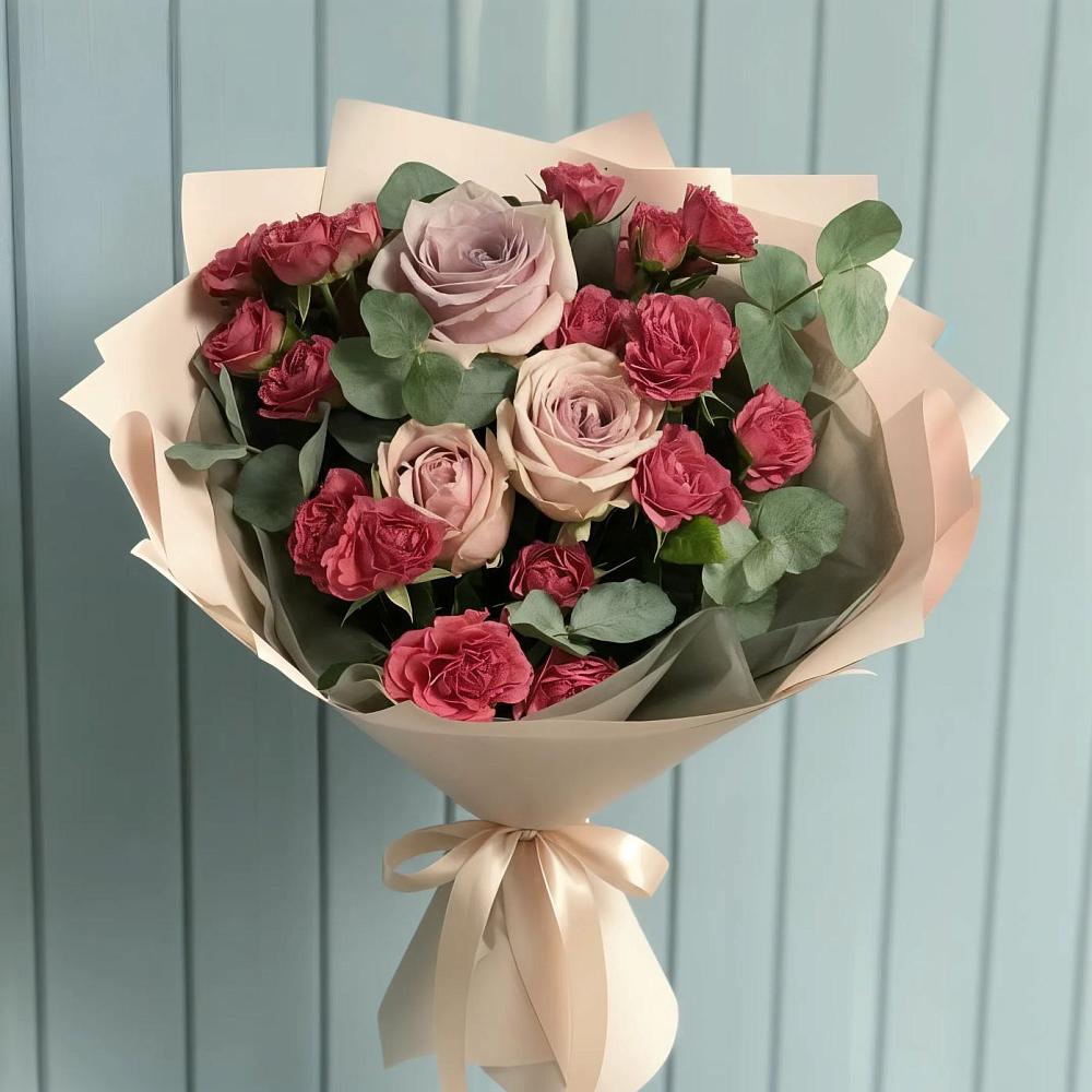 Букет цветов из: Гвоздики и Розы в Вознесенской Республики Ингушетия