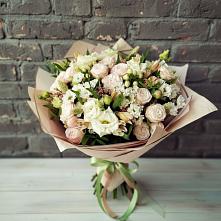 Букет цветов из:  Альстромерии, Розы и Хризантемы в Вознесенской Республики Ингушетия