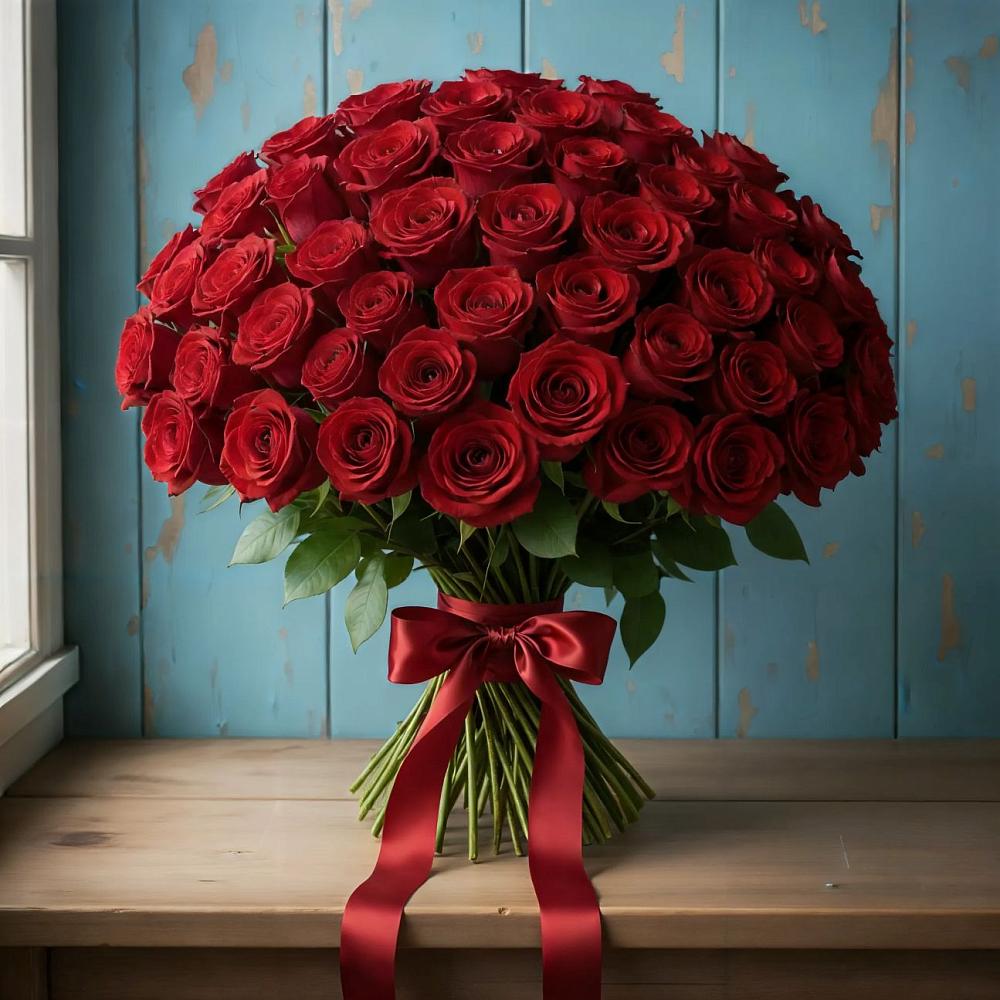 Букет Красные розы Блэк Меджик в Вознесенской Республики Ингушетия