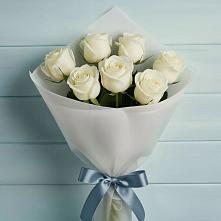 Букет 7 Белых роз Эдлесс Лав #REPLACE_PRED# Вознесенской Республики Ингушетия