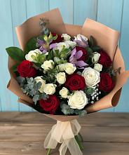 Букет цветов из:  Розы и Альстромерии #REPLACE_PRED# Вознесенской Республики Ингушетия