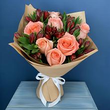 Букет цветов из:  Розы и Альстромерии #REPLACE_PRED# Вознесенской Республики Ингушетия