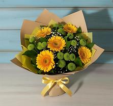 Букет цветов из:  Герберы и Хризантемы #REPLACE_PRED# Вознесенской Республики Ингушетия