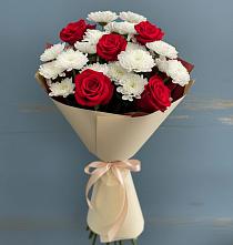 Букет цветов из:  Розы и Хризантемы в Вознесенской Республики Ингушетия