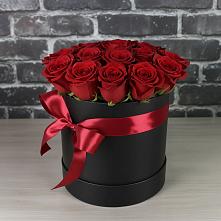 Цветочная композиция из Розы в шляпной коробке #REPLACE_PRED# Вознесенской Республики Ингушетия