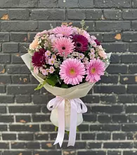 Букет цветов из:  Герберы и Хризантемы в Вознесенской Республики Ингушетия