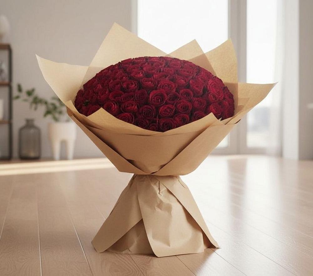 Букет 101 Красная роза в Вознесенской Республики Ингушетия