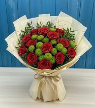 Букет цветов из:  Розы и Хризантемы #REPLACE_PRED# Вознесенской Республики Ингушетия