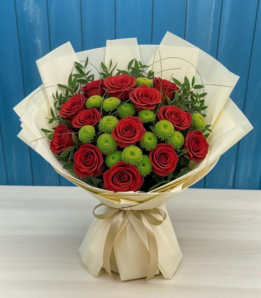 Букет цветов из: Розы и Хризантемы в Вознесенской Республики Ингушетия