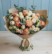 Букет цветов из:  Альстромерии и Розы в Вознесенской Республики Ингушетия