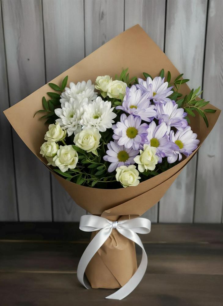 Букет цветов из: Хризантемы и Розы в Вознесенской Республики Ингушетия